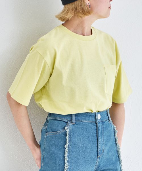 pairmanon 【リンクコーデ】【大人ユニセックス】胸ポケット ビッグシルエット 半袖Tシャツ グリーン S 大人_PM ペアマノン 286460 and ST アンドエスティ(旧ドットエスティ) pairmanon 【リンクコーデ】【大人ユニセックス】胸ポケット ビッグシルエット 半袖Tシャツ グリーン S 大人_PM ペアマノン 286460 and ST アンドエスティ(旧ドットエスティ)
