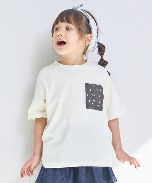 pairmanon 【リンクコーデ】異素材柄ポケット 半袖Tシャツ ナチュラル ユニセックスインナー_PM ペアマノン 286503 and ST アンドエスティ(旧ドットエスティ) pairmanon 【リンクコーデ】異素材柄ポケット 半袖Tシャツ ナチュラル ユニセックスインナー_PM ペアマノン 286503 and ST アンドエスティ(旧ドットエスティ)