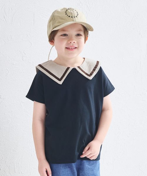 pairmanon 【リンクコーデ】セーラーカラー 半袖Tシャツ ブラック ユニセックスインナー_PM ペアマノン 286505 and ST アンドエスティ(旧ドットエスティ) pairmanon 【リンクコーデ】セーラーカラー 半袖Tシャツ ブラック ユニセックスインナー_PM ペアマノン 286505 and ST アンドエスティ(旧ドットエスティ)