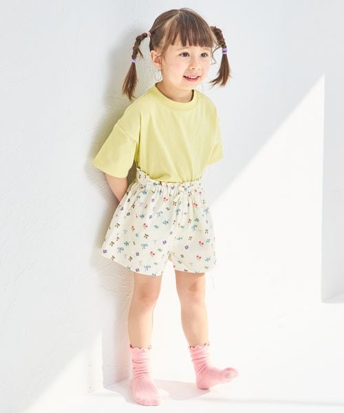 pairmanon ウエストリボン ショートパンツ ホワイト ガールズボトムス_PM ペアマノン 288570 and ST アンドエスティ(旧ドットエスティ) pairmanon ウエストリボン ショートパンツ ホワイト ガールズボトムス_PM ペアマノン 288570 and ST アンドエスティ(旧ドットエスティ)