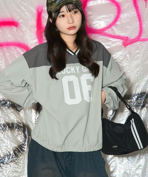 pairmanon 【shrita】ナイロンナンバリングプルオーバー ライトグレー S Jr_girlsインナー_SR ペアマノン 319401 and ST アンドエスティ(旧ドットエスティ) pairmanon 【shrita】ナイロンナンバリングプルオーバー ライトグレー S Jr_girlsインナー_SR ペアマノン 319401 and ST アンドエスティ(旧ドットエスティ)