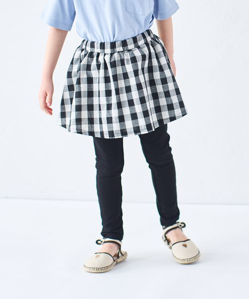 pairmanon 【両側ポケット付き】10分丈 柄 スカート ドッキング スカッツ シルバー ガールズボトムス_PM ペアマノン 325949 and ST アンドエスティ(旧ドットエスティ) pairmanon 【両側ポケット付き】10分丈 柄 スカート ドッキング スカッツ シルバー ガールズボトムス_PM ペアマノン 325949 and ST アンドエスティ(旧ドットエスティ)