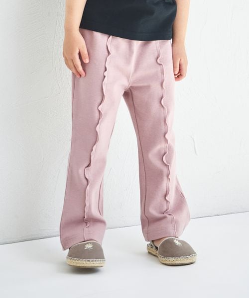 pairmanon ストレッチ素材 メロー フレアパンツ ピンク ガールズボトムス_PM ペアマノン 325952 and ST アンドエスティ(旧ドットエスティ) pairmanon ストレッチ素材 メロー フレアパンツ ピンク ガールズボトムス_PM ペアマノン 325952 and ST アンドエスティ(旧ドットエスティ)