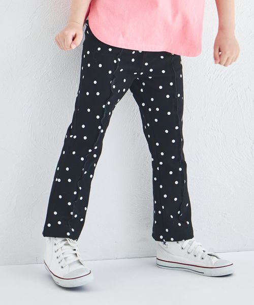 pairmanon ストレッチ素材 メロー フレアパンツ イエロー ガールズボトムス_PM ペアマノン 325952 and ST アンドエスティ(旧ドットエスティ) pairmanon ストレッチ素材 メロー フレアパンツ イエロー ガールズボトムス_PM ペアマノン 325952 and ST アンドエスティ(旧ドットエスティ)