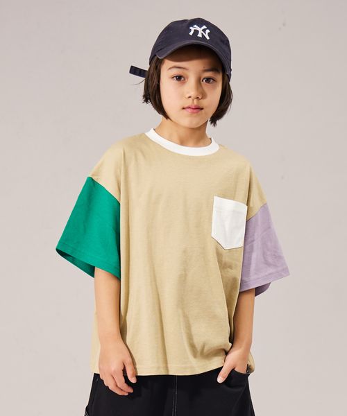pairmanon 【遮熱】【PAIRMANON STREET】無地 配色 半袖 オーバーサイズ Tシャツ オレンジ ボーイズインナー_PS ペアマノン 326215 and ST アンドエスティ(旧ドットエスティ) pairmanon 【遮熱】【PAIRMANON STREET】無地 配色 半袖 オーバーサイズ Tシャツ オレンジ ボーイズインナー_PS ペアマノン 326215 and ST アンドエスティ(旧ドットエスティ)