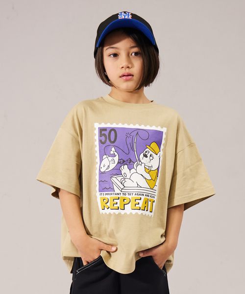 pairmanon 【遮熱】【PAIRMANON STREET】プリント 半袖 オーバーサイズ Tシャツ/キッズ ライトベージュ ボーイズインナー_PS ペアマノン 326218 and ST アンドエスティ(旧ドットエスティ) pairmanon 【遮熱】【PAIRMANON STREET】プリント 半袖 オーバーサイズ Tシャツ/キッズ ライトベージュ ボーイズインナー_PS ペアマノン 326218 and ST アンドエスティ(旧ドットエスティ)