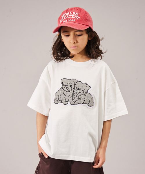 pairmanon 【遮熱】【PAIRMANON STREET】サガラ刺繍 アップリケ 半袖 オーバーサイズ Tシャツ ホワイト ボーイズインナー_PS ペアマノン 326219 and ST アンドエスティ(旧ドットエスティ) pairmanon 【遮熱】【PAIRMANON STREET】サガラ刺繍 アップリケ 半袖 オーバーサイズ Tシャツ ホワイト ボーイズインナー_PS ペアマノン 326219 and ST アンドエスティ(旧ドットエスティ)