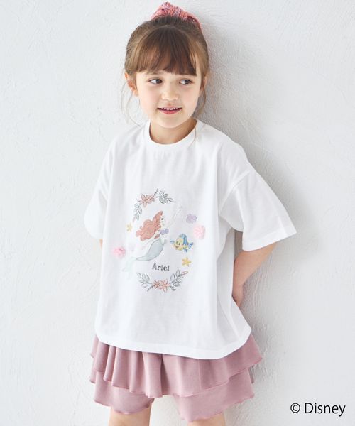 pairmanon 【Disney】【ディズニープリンセス】モチーフ付き キャラクタープリント 半袖Tシャツ ホワイト ガールズインナー_PM ペアマノン 326669 and ST アンドエスティ(旧ドットエスティ) pairmanon 【Disney】【ディズニープリンセス】モチーフ付き キャラクタープリント 半袖Tシャツ ホワイト ガールズインナー_PM ペアマノン 326669 and ST アンドエスティ(旧ドットエスティ)