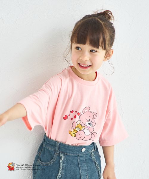 pairmanon 【トムとジェリー】 キャラクタープリント 半袖Tシャツ ピンク ユニセックスインナー_PM ペアマノン 326676 and ST アンドエスティ(旧ドットエスティ) pairmanon 【トムとジェリー】 キャラクタープリント 半袖Tシャツ ピンク ユニセックスインナー_PM ペアマノン 326676 and ST アンドエスティ(旧ドットエスティ)
