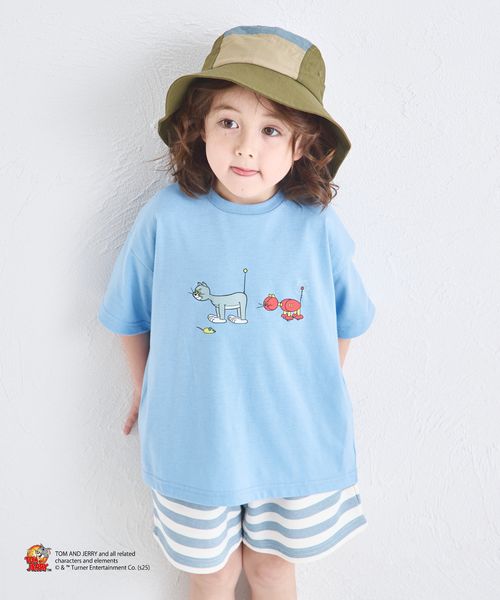 pairmanon 【トムとジェリー】 キャラクタープリント 半袖Tシャツ ライトブルー ユニセックスインナー_PM ペアマノン 326676 and ST アンドエスティ(旧ドットエスティ) pairmanon 【トムとジェリー】 キャラクタープリント 半袖Tシャツ ライトブルー ユニセックスインナー_PM ペアマノン 326676 and ST アンドエスティ(旧ドットエスティ)