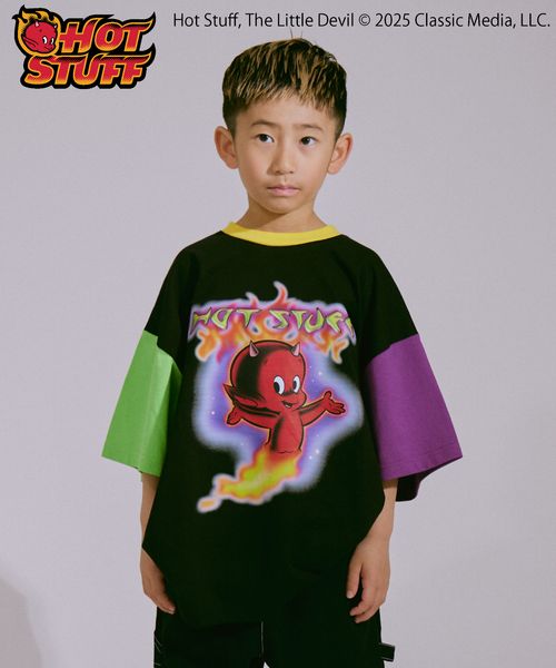 pairmanon 【PAIRMANON STREET】【HOT STUFF】プリント Tシャツ チャコールグレー ボーイズインナー_PS ペアマノン 452485 and ST アンドエスティ(旧ドットエスティ) pairmanon 【PAIRMANON STREET】【HOT STUFF】プリント Tシャツ チャコールグレー ボーイズインナー_PS ペアマノン 452485 and ST アンドエスティ(旧ドットエスティ)