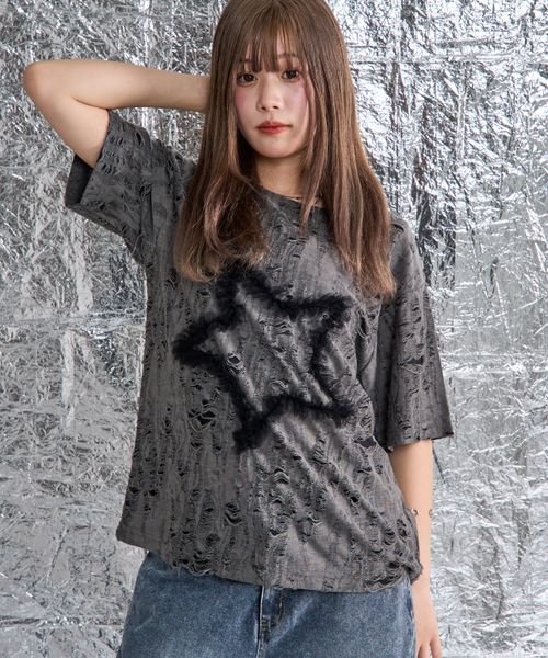 pairmanon 【shrita】チュールモチーフダメージT ブラック L Jr_girlsインナー_SR ペアマノン 452972 and ST アンドエスティ(旧ドットエスティ) pairmanon 【shrita】チュールモチーフダメージT ブラック L Jr_girlsインナー_SR ペアマノン 452972 and ST アンドエスティ(旧ドットエスティ)