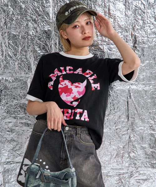 pairmanon 【shrita】迷彩ハートプリントTシャツ ブラック L Jr_girlsインナー_SR ペアマノン 453092 and ST アンドエスティ(旧ドットエスティ) pairmanon 【shrita】迷彩ハートプリントTシャツ ブラック L Jr_girlsインナー_SR ペアマノン 453092 and ST アンドエスティ(旧ドットエスティ)