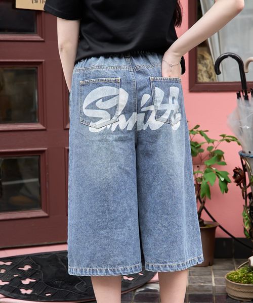 pairmanon バックプリントバミューダデニムパンツ【SHRITAロゴ入り♪】 ライトブルー M Jr_girlsボトムス_SR ペアマノン 453099 and ST アンドエスティ(旧ドットエスティ) pairmanon バックプリントバミューダデニムパンツ【SHRITAロゴ入り♪】 ライトブルー M Jr_girlsボトムス_SR ペアマノン 453099 and ST アンドエスティ(旧ドットエスティ)