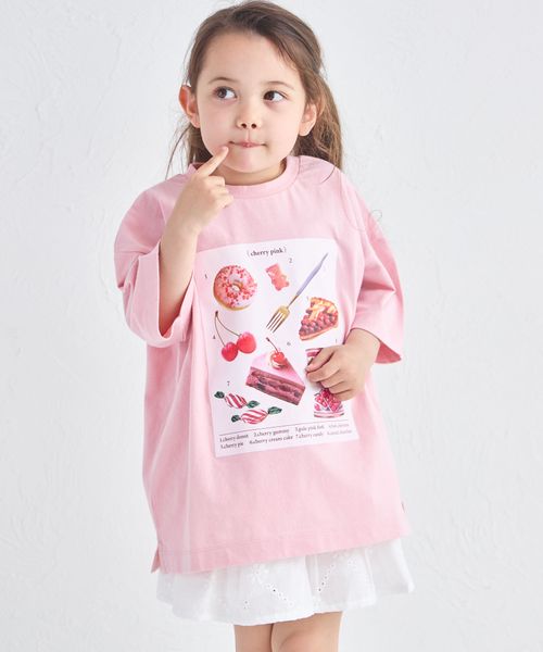 pairmanon 【一部予約】スウィーツフォト ガールズTシャツ ピンク ガールズインナー_PM ペアマノン 497769 and ST アンドエスティ(旧ドットエスティ) pairmanon 【一部予約】スウィーツフォト ガールズTシャツ ピンク ガールズインナー_PM ペアマノン 497769 and ST アンドエスティ(旧ドットエスティ)