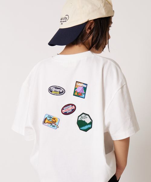 pairmanon 【PAIRMANON STREET】ワッペン付き オーバーサイズTシャツ ホワイト ボーイズインナー_PS ペアマノン 497914 and ST アンドエスティ(旧ドットエスティ) pairmanon 【PAIRMANON STREET】ワッペン付き オーバーサイズTシャツ ホワイト ボーイズインナー_PS ペアマノン 497914 and ST アンドエスティ(旧ドットエスティ)