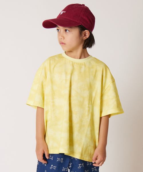 pairmanon 【PAIRMANON STREET】マーブル総柄 オーバーサイズTシャツ イエロー ボーイズインナー_PS ペアマノン 497915 and ST アンドエスティ(旧ドットエスティ) pairmanon 【PAIRMANON STREET】マーブル総柄 オーバーサイズTシャツ イエロー ボーイズインナー_PS ペアマノン 497915 and ST アンドエスティ(旧ドットエスティ)