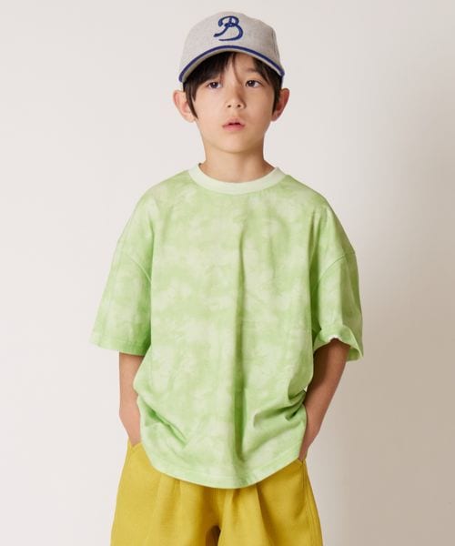 pairmanon 【PAIRMANON STREET】マーブル総柄 オーバーサイズTシャツ グリーン ボーイズインナー_PS ペアマノン 497915 and ST アンドエスティ(旧ドットエスティ) pairmanon 【PAIRMANON STREET】マーブル総柄 オーバーサイズTシャツ グリーン ボーイズインナー_PS ペアマノン 497915 and ST アンドエスティ(旧ドットエスティ)