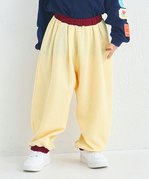 pairmanon 【軽ふわっふる】【セットアップ着用可能】ガールズ アソート ワッフル バルーンパンツ イエロー ガールズボトムス_PM ペアマノン 578499 and ST アンドエスティ(旧ドットエスティ) pairmanon 【軽ふわっふる】【セットアップ着用可能】ガールズ アソート ワッフル バルーンパンツ イエロー ガールズボトムス_PM ペアマノン 578499 and ST アンドエスティ(旧ドットエスティ)