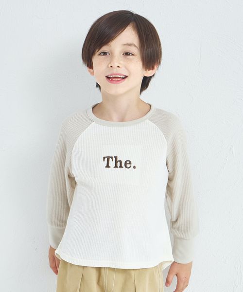 pairmanon 【軽ふわっふる】ユニセックス ワッフル ワンポイント刺繍入り ラグラン配色 長袖Tシャツ ライトベージュ ユニセックスインナー_PM ペアマノン 578505 and ST アンドエスティ(旧ドットエスティ) pairmanon 【軽ふわっふる】ユニセックス ワッフル ワンポイント刺繍入り ラグラン配色 長袖Tシャツ ライトベージュ ユニセックスインナー_PM ペアマノン 578505 and ST アンドエスティ(旧ドットエスティ)