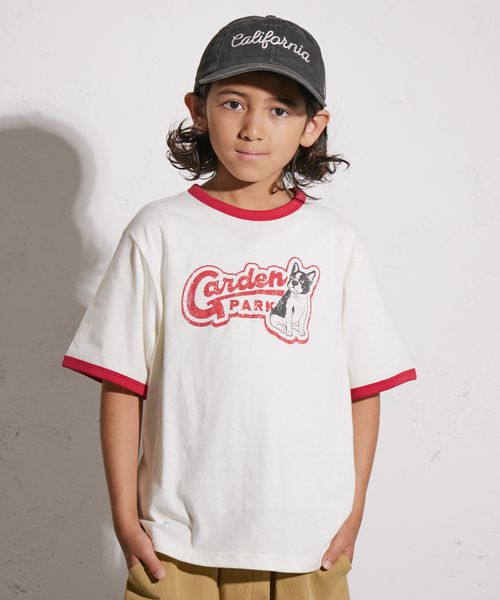 pairmanon 【PAIRMANON STREET】配色 プリント リンガーTシャツ レッド ボーイズインナー_PS ペアマノン 579050 and ST アンドエスティ(旧ドットエスティ) pairmanon 【PAIRMANON STREET】配色 プリント リンガーTシャツ レッド ボーイズインナー_PS ペアマノン 579050 and ST アンドエスティ(旧ドットエスティ)