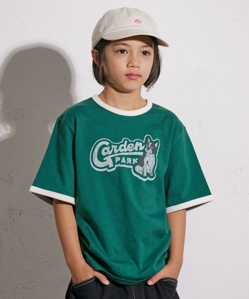 pairmanon 【PAIRMANON STREET】配色 プリント リンガーTシャツ グリーン ボーイズインナー_PS ペアマノン 579050 and ST アンドエスティ(旧ドットエスティ) pairmanon 【PAIRMANON STREET】配色 プリント リンガーTシャツ グリーン ボーイズインナー_PS ペアマノン 579050 and ST アンドエスティ(旧ドットエスティ)