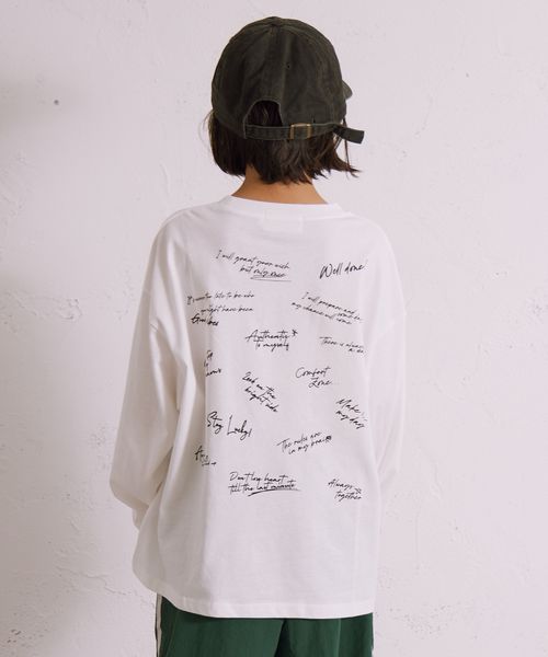 pairmanon バックプリント 長袖 Tシャツ【PAIRMANON STREET】 オフホワイト ボーイズインナー_PS ペアマノン 579807 and ST アンドエスティ(旧ドットエスティ) pairmanon バックプリント 長袖 Tシャツ【PAIRMANON STREET】 オフホワイト ボーイズインナー_PS ペアマノン 579807 and ST アンドエスティ(旧ドットエスティ)