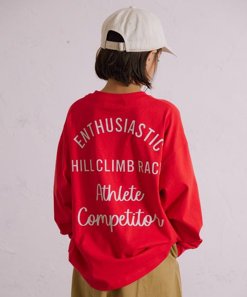 pairmanon バックプリント 長袖 Tシャツ【PAIRMANON STREET】 レッド ボーイズインナー_PS ペアマノン 579807 and ST アンドエスティ(旧ドットエスティ) pairmanon バックプリント 長袖 Tシャツ【PAIRMANON STREET】 レッド ボーイズインナー_PS ペアマノン 579807 and ST アンドエスティ(旧ドットエスティ)