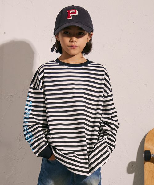 pairmanon 袖プリント 長袖 Tシャツ【PAIRMANON STREET】 ボルドー ボーイズインナー_PS ペアマノン 579808 and ST アンドエスティ(旧ドットエスティ) pairmanon 袖プリント 長袖 Tシャツ【PAIRMANON STREET】 ボルドー ボーイズインナー_PS ペアマノン 579808 and ST アンドエスティ(旧ドットエスティ)