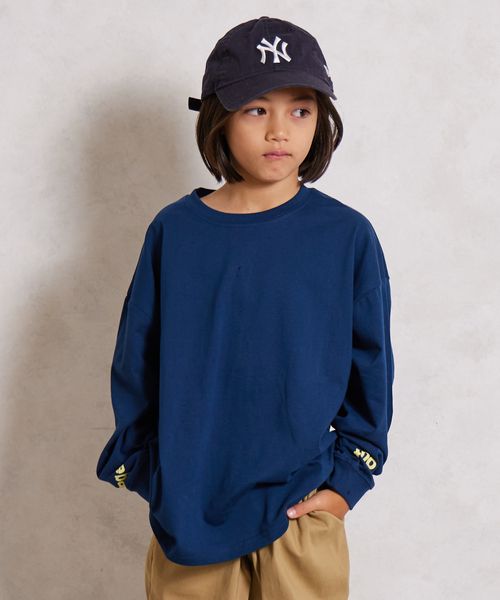 pairmanon 袖プリント 長袖 Tシャツ【PAIRMANON STREET】 ネイビー ボーイズインナー_PS ペアマノン 579808 and ST アンドエスティ(旧ドットエスティ) pairmanon 袖プリント 長袖 Tシャツ【PAIRMANON STREET】 ネイビー ボーイズインナー_PS ペアマノン 579808 and ST アンドエスティ(旧ドットエスティ)