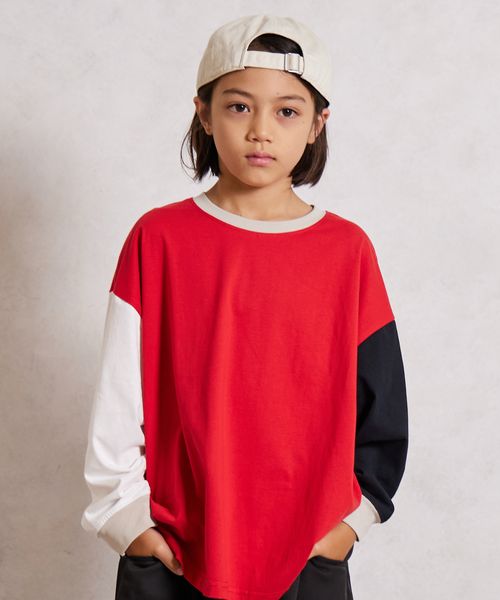 pairmanon 無地 アソート 長袖 Tシャツ【PAIRMANON STREET】 レッド ボーイズインナー_PS ペアマノン 579809 and ST アンドエスティ(旧ドットエスティ) pairmanon 無地 アソート 長袖 Tシャツ【PAIRMANON STREET】 レッド ボーイズインナー_PS ペアマノン 579809 and ST アンドエスティ(旧ドットエスティ)