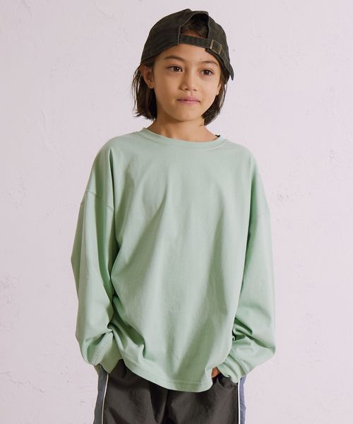 pairmanon 無地 アソート 長袖 Tシャツ【PAIRMANON STREET】 グリーン ボーイズインナー_PS ペアマノン 579809 and ST アンドエスティ(旧ドットエスティ) pairmanon 無地 アソート 長袖 Tシャツ【PAIRMANON STREET】 グリーン ボーイズインナー_PS ペアマノン 579809 and ST アンドエスティ(旧ドットエスティ)