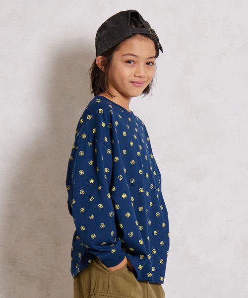 pairmanon ランダム ロゴ 長袖 Tシャツ【PAIRMANON STREET】 ネイビー ボーイズインナー_PS ペアマノン 579812 and ST アンドエスティ(旧ドットエスティ) pairmanon ランダム ロゴ 長袖 Tシャツ【PAIRMANON STREET】 ネイビー ボーイズインナー_PS ペアマノン 579812 and ST アンドエスティ(旧ドットエスティ)