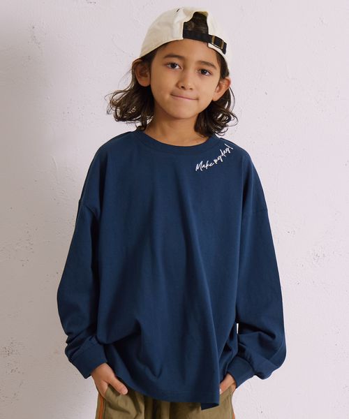 pairmanon 刺繍 長袖 Tシャツ【PAIRMANON STREET】 ネイビー ボーイズインナー_PS ペアマノン 581960 and ST アンドエスティ(旧ドットエスティ) pairmanon 刺繍 長袖 Tシャツ【PAIRMANON STREET】 ネイビー ボーイズインナー_PS ペアマノン 581960 and ST アンドエスティ(旧ドットエスティ)