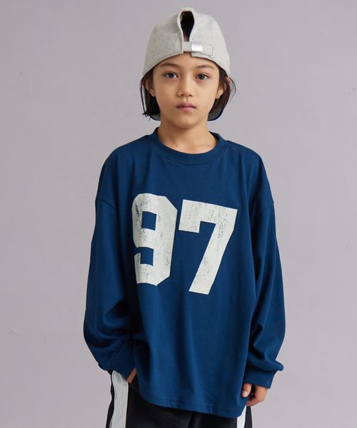 pairmanon ナンバリング 長袖 Tシャツ【PAIRMANON STREET】 ネイビー ボーイズインナー_PS ペアマノン 581961 and ST アンドエスティ(旧ドットエスティ) pairmanon ナンバリング 長袖 Tシャツ【PAIRMANON STREET】 ネイビー ボーイズインナー_PS ペアマノン 581961 and ST アンドエスティ(旧ドットエスティ)