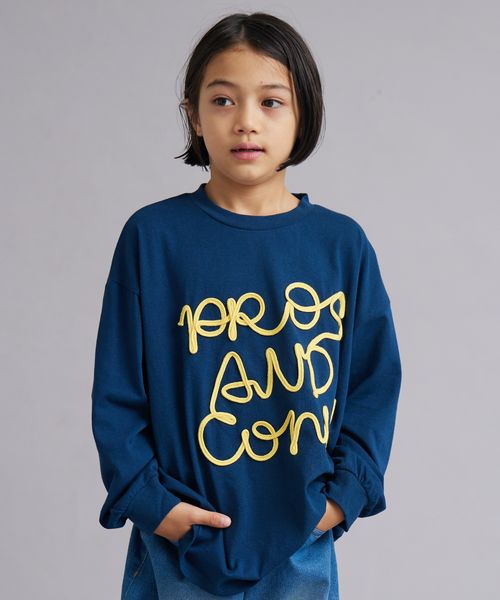 pairmanon コード 刺繍 長袖 Tシャツ【PAIRMANON STREET】 ネイビー ボーイズインナー_PS ペアマノン 581962 and ST アンドエスティ(旧ドットエスティ) pairmanon コード 刺繍 長袖 Tシャツ【PAIRMANON STREET】 ネイビー ボーイズインナー_PS ペアマノン 581962 and ST アンドエスティ(旧ドットエスティ)