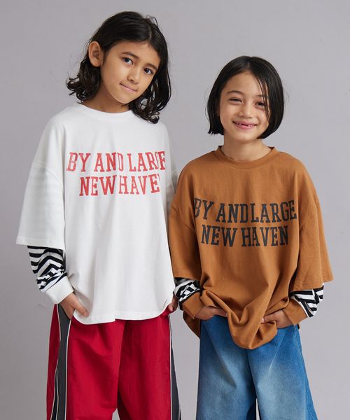 pairmanon レイヤード 長袖 Tシャツ【PAIRMANON STREET】 ホワイト ボーイズインナー_PS ペアマノン 581963 and ST アンドエスティ(旧ドットエスティ) pairmanon レイヤード 長袖 Tシャツ【PAIRMANON STREET】 ホワイト ボーイズインナー_PS ペアマノン 581963 and ST アンドエスティ(旧ドットエスティ)