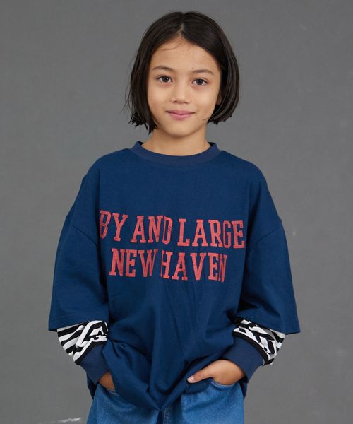 pairmanon レイヤード 長袖 Tシャツ【PAIRMANON STREET】 ネイビー ボーイズインナー_PS ペアマノン 581963 and ST アンドエスティ(旧ドットエスティ) pairmanon レイヤード 長袖 Tシャツ【PAIRMANON STREET】 ネイビー ボーイズインナー_PS ペアマノン 581963 and ST アンドエスティ(旧ドットエスティ)
