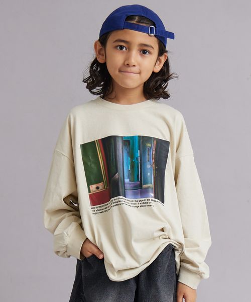 pairmanon アソート グラフィック 長袖 Tシャツ【PAIRMANON STREET】 ライトベージュ ボーイズインナー_PS ペアマノン 582201 and ST アンドエスティ(旧ドットエスティ) pairmanon アソート グラフィック 長袖 Tシャツ【PAIRMANON STREET】 ライトベージュ ボーイズインナー_PS ペアマノン 582201 and ST アンドエスティ(旧ドットエスティ)