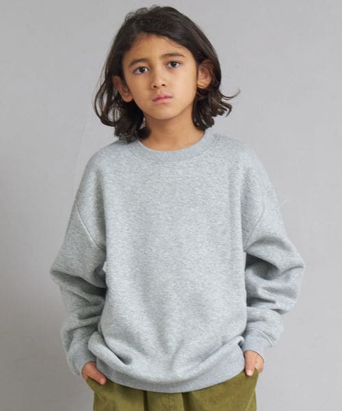 pairmanon 裏起毛 シンプル オーバーサイズ トレーナー【PAIRMANON STREET】 ライトグレー ボーイズインナー＿ＰＳ ペアマノン 587465 and ST アンドエスティ（旧ドットエスティ）