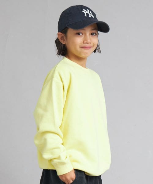 pairmanon 裏起毛 シンプル オーバーサイズ トレーナー【PAIRMANON STREET】 イエロー ボーイズインナー＿ＰＳ ペアマノン 587465 and ST アンドエスティ（旧ドットエスティ）