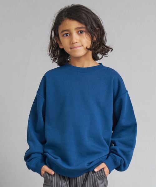 pairmanon 裏起毛 シンプル オーバーサイズ トレーナー【PAIRMANON STREET】 ネイビー ボーイズインナー＿ＰＳ ペアマノン 587465 and ST アンドエスティ（旧ドットエスティ）