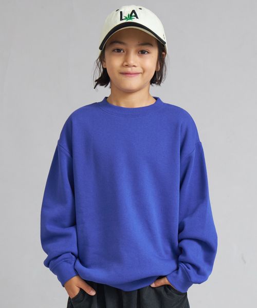 pairmanon 裏起毛 シンプル オーバーサイズ トレーナー【PAIRMANON STREET】 パープル ボーイズインナー＿ＰＳ ペアマノン 587465 and ST アンドエスティ（旧ドットエスティ）