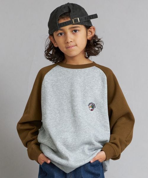 pairmanon 裏起毛 スウェット ラグラン トレーナー【PAIRMANON STREET】 ライトベージュ ボーイズインナー＿ＰＳ ペアマノン 587467 and ST アンドエスティ（旧ドットエスティ）