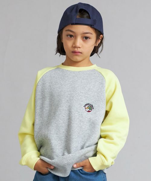 pairmanon 裏起毛 スウェット ラグラン トレーナー【PAIRMANON STREET】 イエロー ボーイズインナー＿ＰＳ ペアマノン 587467 and ST アンドエスティ（旧ドットエスティ）