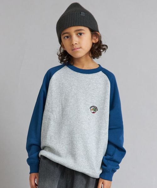 pairmanon 裏起毛 スウェット ラグラン トレーナー【PAIRMANON STREET】 ネイビー ボーイズインナー＿ＰＳ ペアマノン 587467 and ST アンドエスティ（旧ドットエスティ）