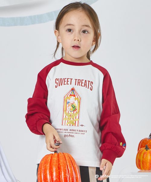 pairmanon 【Harry Potter /ハリー・ポッター】 ユニセックス ラグラン配色 プリント長袖Tシャツ レッド ユニセックスインナー＿ＰＭ ペアマノン 589048 and ST アンドエスティ（旧ドットエスティ）