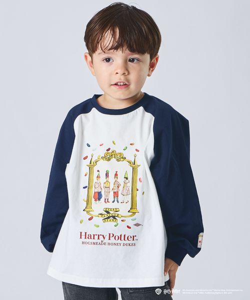 pairmanon 【Harry Potter /ハリー・ポッター】 ユニセックス ラグラン配色 プリント長袖Tシャツ ネイビー ユニセックスインナー＿ＰＭ ペアマノン 589048 and ST アンドエスティ（旧ドットエスティ）