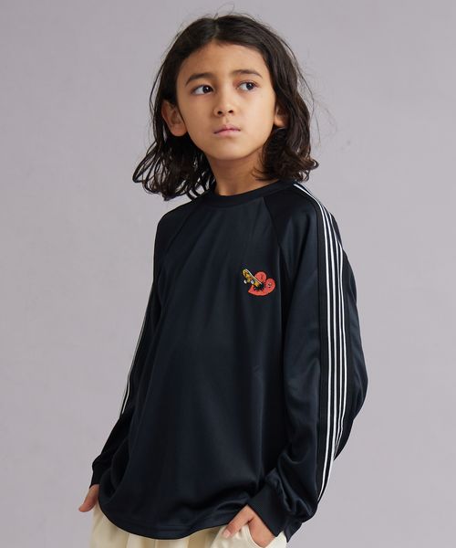 pairmanon ジャージ プルオーバー 刺繍 ライン【PAIRMANON STREET】 ブラック ボーイズインナー＿ＰＳ ペアマノン 592358 and ST アンドエスティ（旧ドットエスティ）