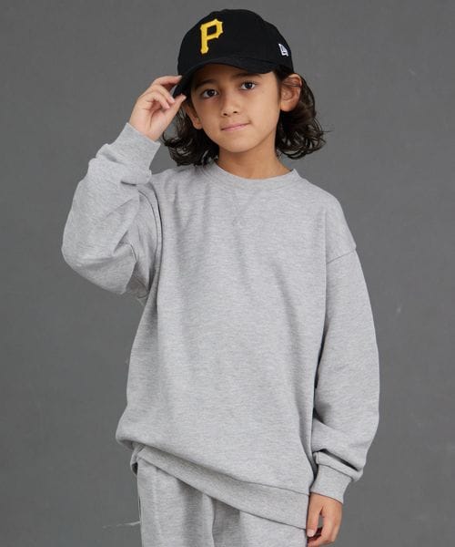 pairmanon スウェット 裏毛 トレーナー シンプル 袖リブ 長袖【PAIRMANON STREET】 ライトグレー ボーイズインナー＿ＰＳ ペアマノン 597442 and ST アンドエスティ（旧ドットエスティ）